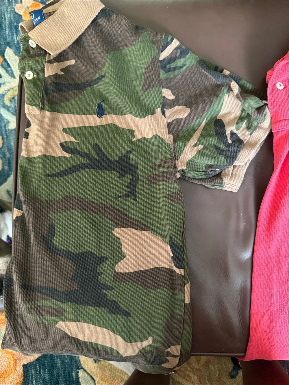 Ralph Lauren Kids Polo Shirts - Pale Red and Camo Set